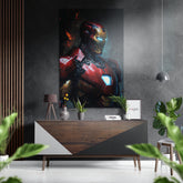 Iron Man Brushed Aluminum Dibond Wall Art.